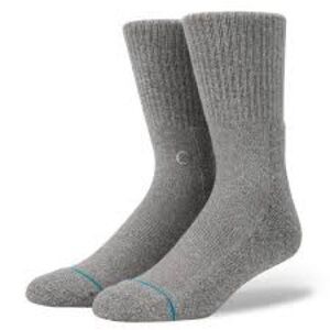 NEW Stance 3 pack crew, gray, size medium, mid cushion